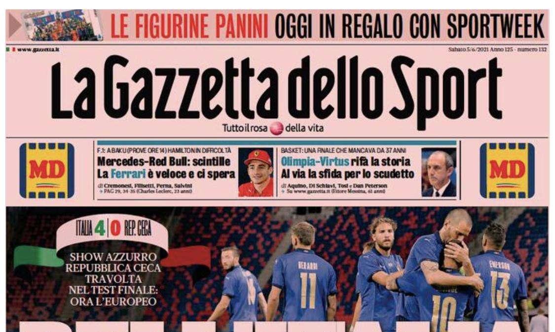 Rassegna stampa - Le prime pagine di sabato 5 giugno