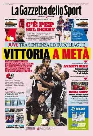 Le prime pagine di venerdì 21 aprile: Juve, riecco i 15 punti. Euroderby, sale la tensione