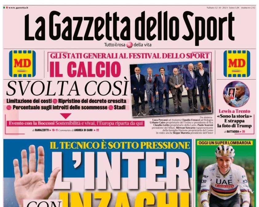 Il caso ultras-Inzaghi, Dimarco sfolgorante tra Inter e Nazionale: le prime pagine del 12 ottobre