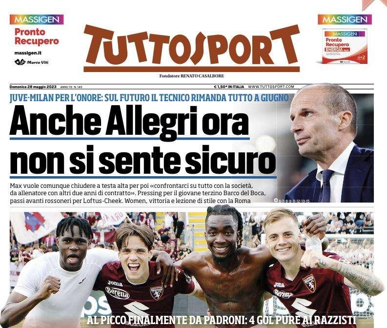 Tuttosport in prima pagina: "Che Inter. Adesso conta solo il City in finale di Champions"