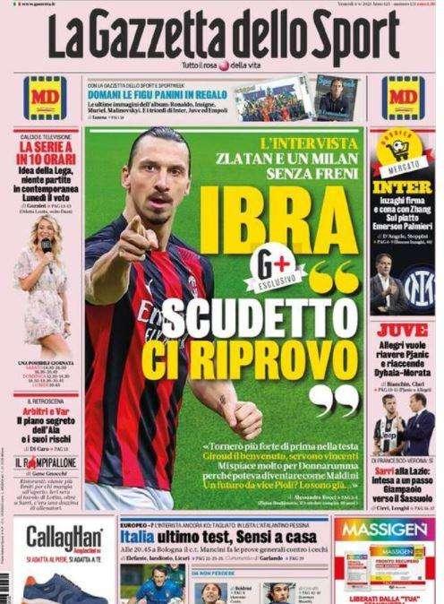 La Gazzetta dello Sport in prima pagina: “Inter, cena Zhang-Inzaghi: sul piatto Emerson Palmieri”