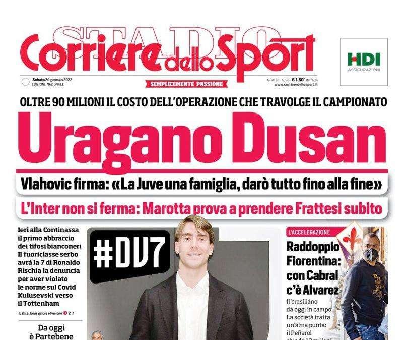 Il CorSport in apertura: "Marotta prova a prendere Frattesi subito"