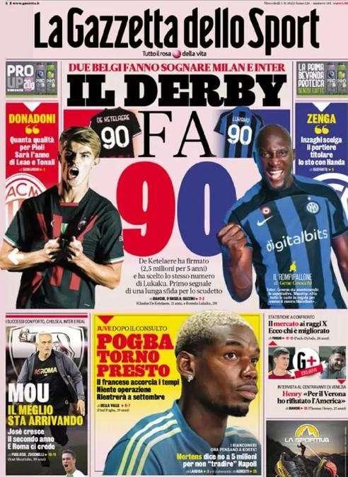 Rassegna stampa - Le prime pagine di mercoledì 3 agosto