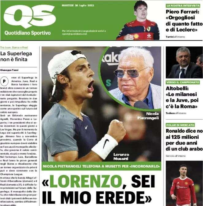 Il Qs: "Altobelli e la prossima serie A: milanesi e la Juve, poi c'è la Roma"