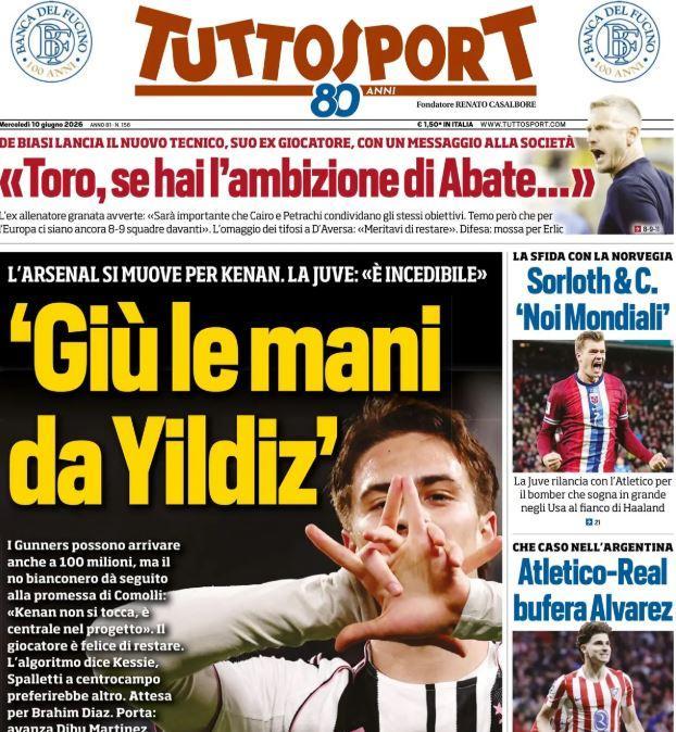 "Solet, l’Inter ora stringe 20 milioni più bonus": la prima pagina di Tuttosport