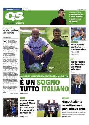 Il QS titola in apertura: "Acerbi per limitare lo spauracchio Haaland"