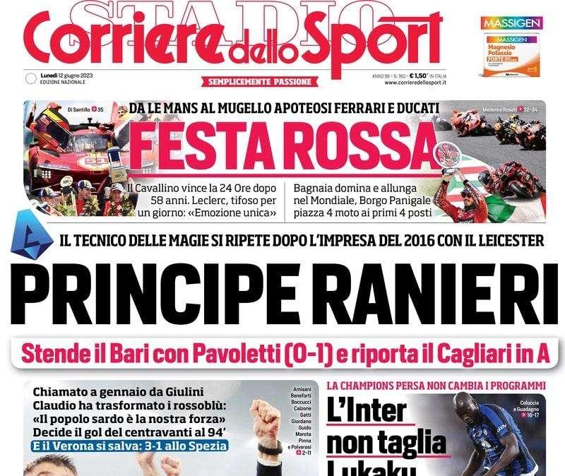 La Champions persa non cambia i piani, il Corriere dello Sport: "L'Inter non taglia Lukaku"