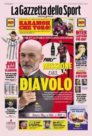 L'apertura della Gazzetta: "Inter, Lautaro più chi? Inzaghi chiede anche i gol di Dzeko e Lukaku"