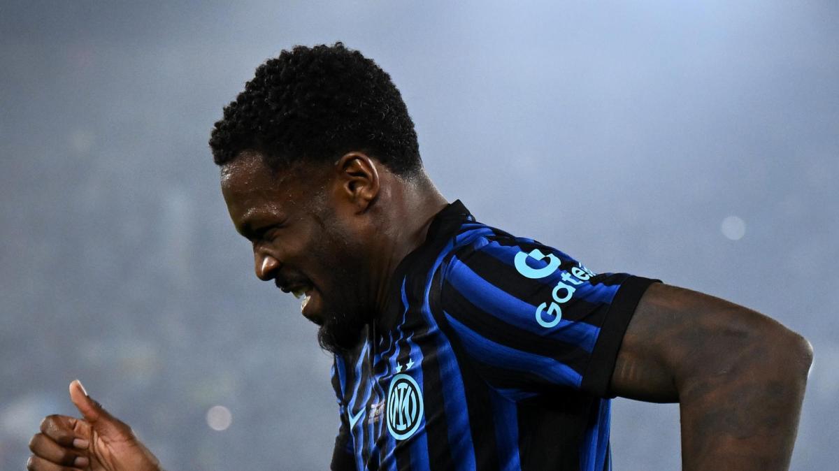 Pareggio dell'Inter con Thuram. Colpo di testa imperioso