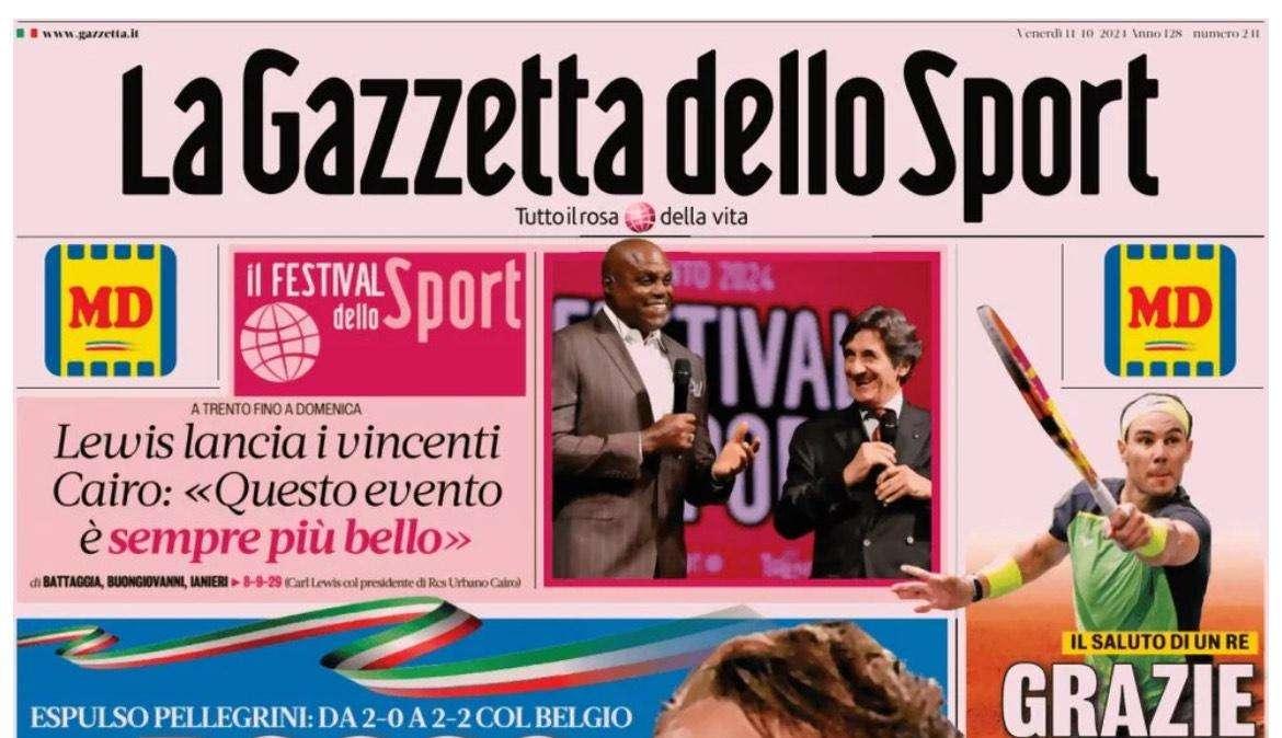 Spalletti punge Inzaghi: "Io riattacco il telefono", l'apertura de La Gazzetta dello Sport