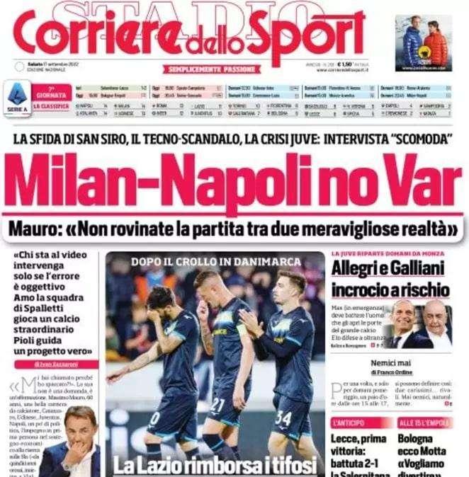 Rassegna stampa - Le prime pagine di sabato 17 settembre