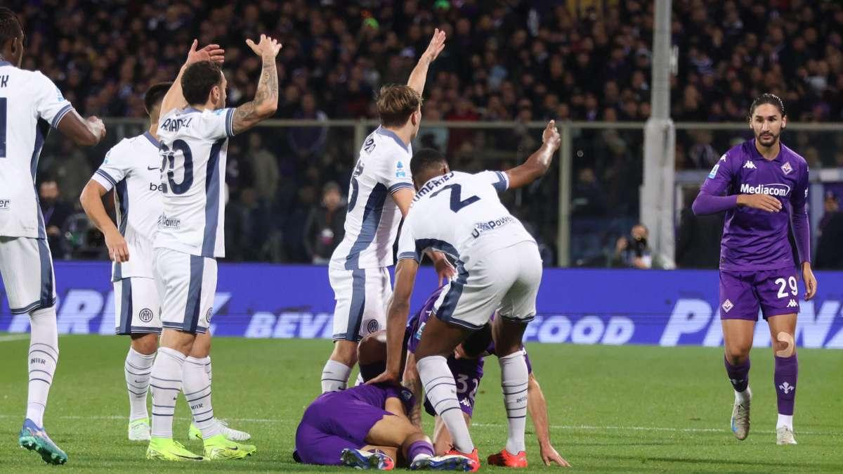 "Noi non giochiamo", Lautaro a Marotta dopo il malore di Bove. Dumfries il primo a soccorrere