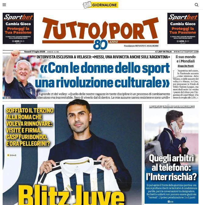 "Inter, Spence su. Ma pure il prezzo": l'apertura di Tuttosport di questa mattina