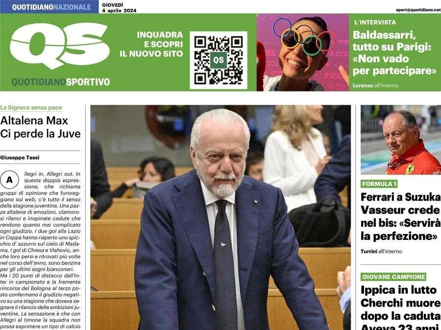 "Inter devota a Inzaghi, sulla scia dei mostri sacri del club": la prima pagina del QS