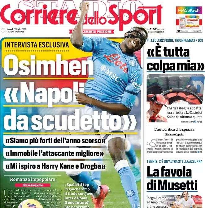 Il Corriere dello Sport in apertura: "Skriniar fedele, l'Inter respira"