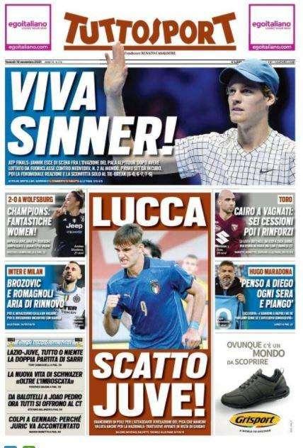 Tuttosport in prima pagina: "Brozovic, aria di rinnovo: balla un milione"