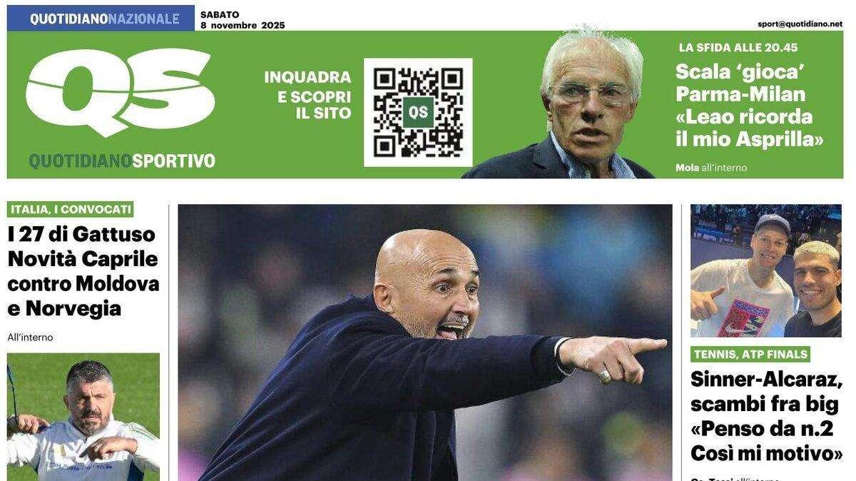 L'obiettivo Inter vola in Nazionale: chiamata per Caprile. La prima pagina del QS - Quotidiano Sportivo