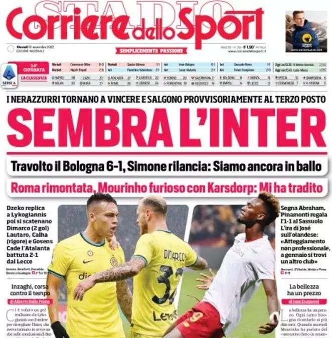 L'apertura del CorSport: "Sembra l'Inter". Nerazzurri provvisoriamente terzi