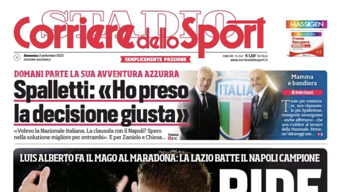 La prima pagina del Corriere dello Sport: "Lautaro-Nico, è magia argentina"