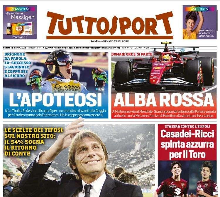"Il popolo Juve vota Antonio Conte": Tuttosport sponsorizza il ritorno in prima pagina