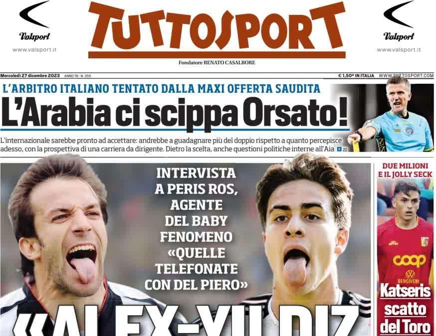 Decolla il mercato, Tuttosport in apertura: "Buchanan vede Inter, Zielinski quasi"