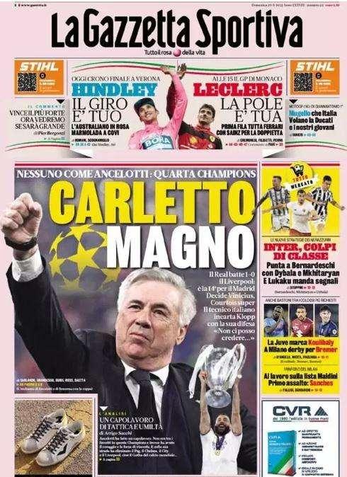 Rassegna stampa - Le prime pagine di domenica 29 maggio