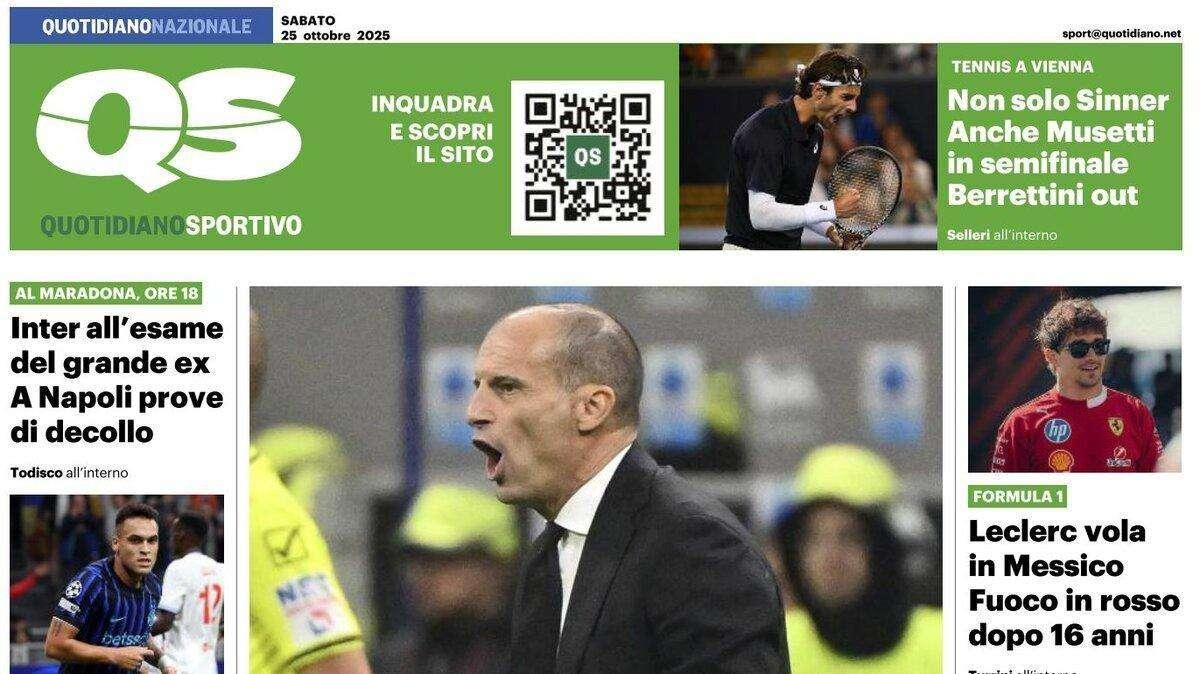 "Inter all’esame del grande ex. A Napoli prove di decollo": la prima pagina del QS