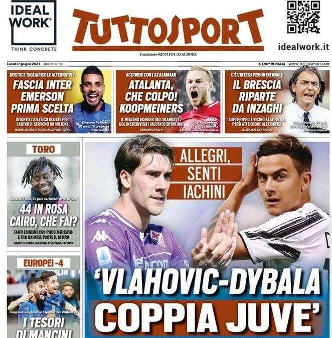 Tuttosport : "Fascia Inter, Emerson prima scelta. L'Atletico insiste per Lautaro"