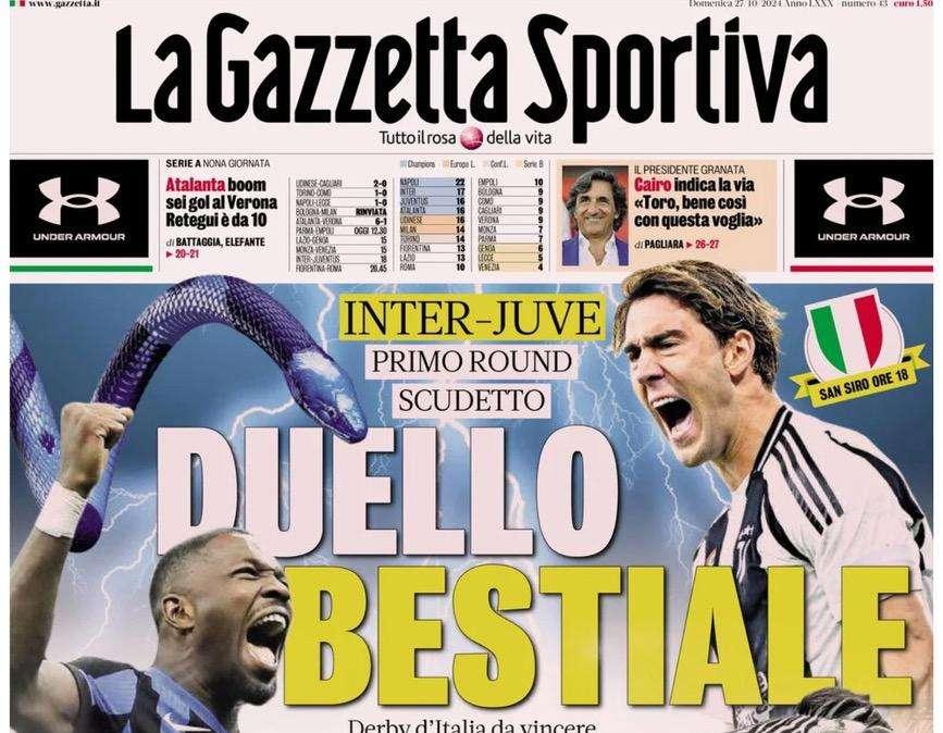 "Duello bestiale. Fuori l'anti-Conte": le prime pagine del 27 ottobre
