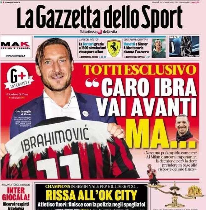 La Gazzetta dello Sport: "Inter, giocala! A Bologna si recupera il 27"