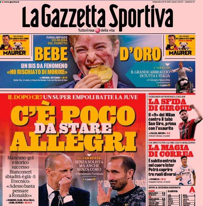 La Gazzetta dello Sport in apertura: "La magia di Correa"