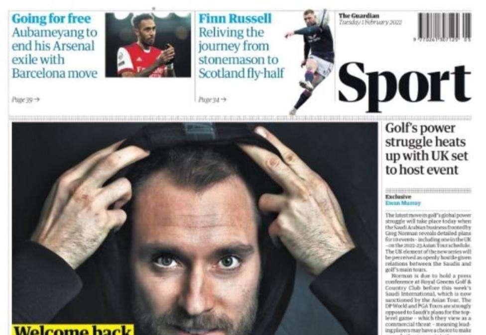 Eriksen torna in Premier, i quotidiani inglesi lo accolgono: "Welcome back"