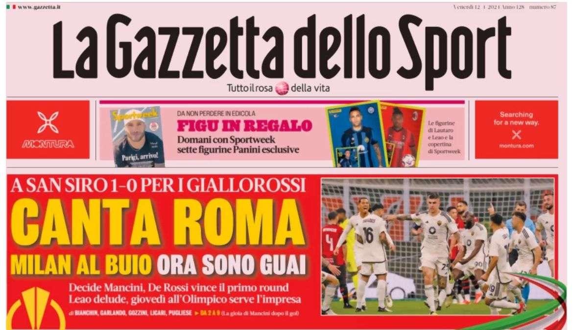 Dumfries in bilico: l'Inter pensa a Kayode e Wan-Bissaka. La prima pagina de La Gazzetta dello Sport