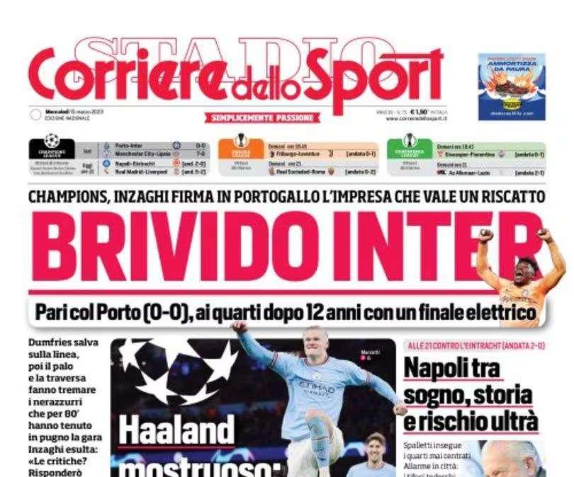 Rassegna stampa - Le prime pagine di mercoledì 15 marzo