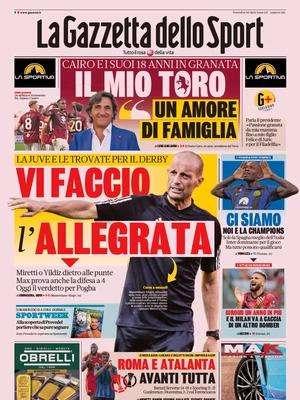 La Gazzetta dello Sport in apertura: "Ci siamo noi e la Champions. Inter dominante per il gioco"