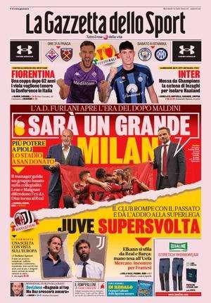 Le prime pagine di mercoledì 7 giugno: countdown per Istanbul. Stasera tocca alla Fiorentina