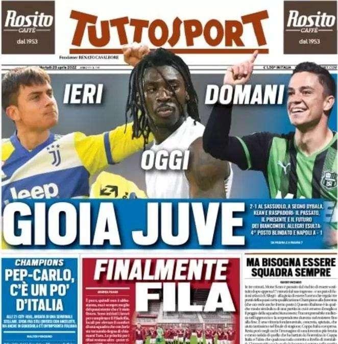 Tuttosport in prima pagina: "Svolta PSG, scossa Conte"