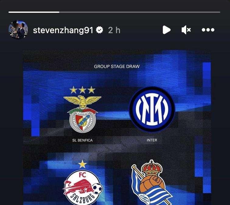 Zhang commenta il sorteggio nerazzurro: "Forza ragazzi"