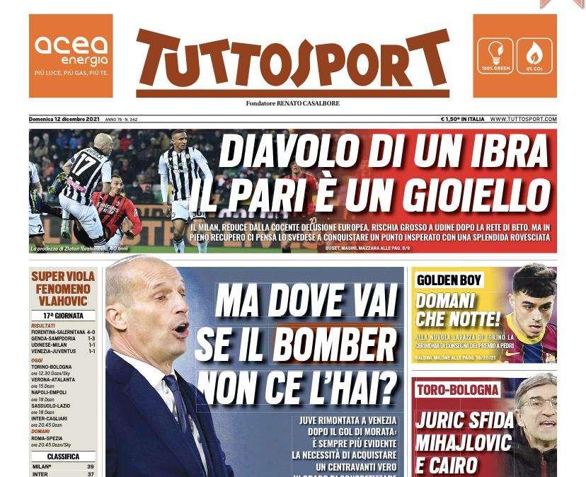 Tuttosport in prima pagina: "Sanchez, meritati l'Inter"
