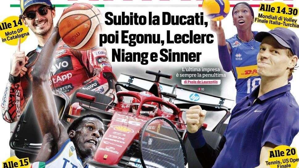 "Si tifa Italia": la domenica di fuoco sulle prime pagine dei quotidiani del 7 settembre