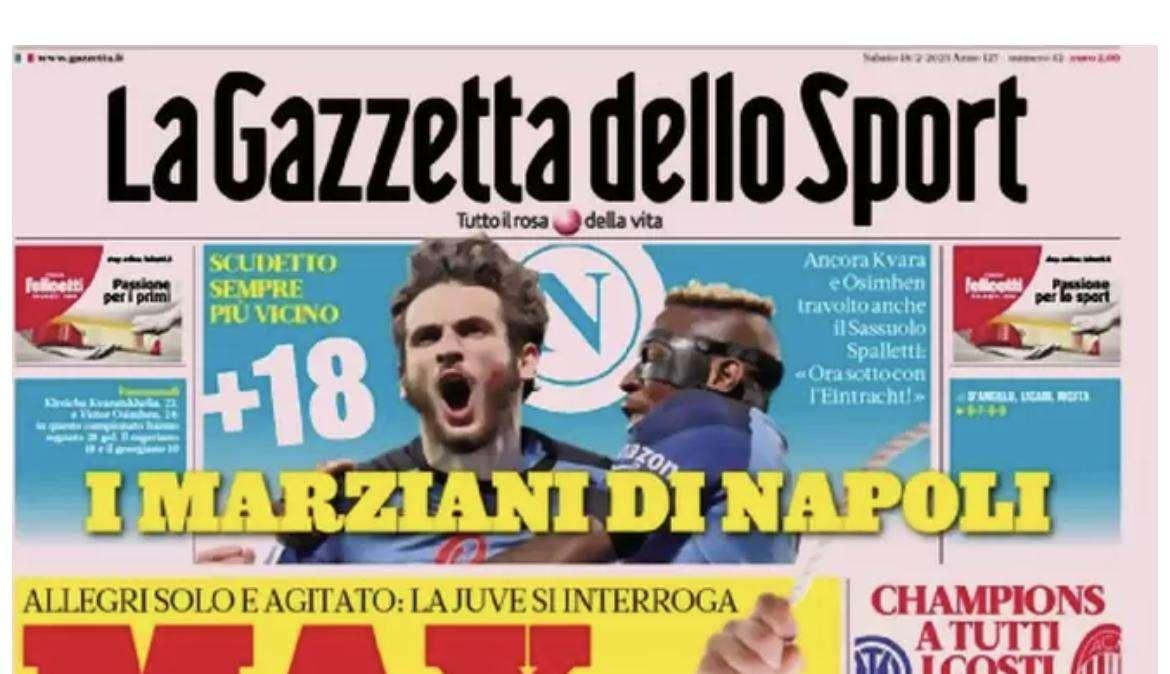 La Gazzetta in apertura: "Un difensore top solo con la Champions. Altrimenti addio a Inzaghi"