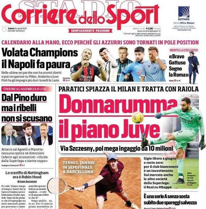 L'apertura del Corriere dello Sport: "Inter, spunta un fondo USA per il prestito"