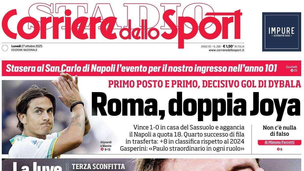 "Inter, dalla polemica di Marotta al nervosismo: non riesce a gestire le difficoltà", la prima pagina del Corriere dello Sport