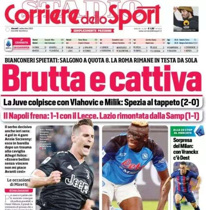 Rassegna stampa - Le prime pagine di giovedì 1 settembre