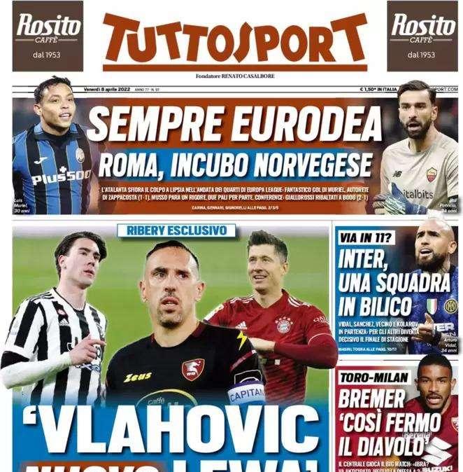 Tuttosport in prima pagina: "Inter, una squadra in bilico: via in 11?"
