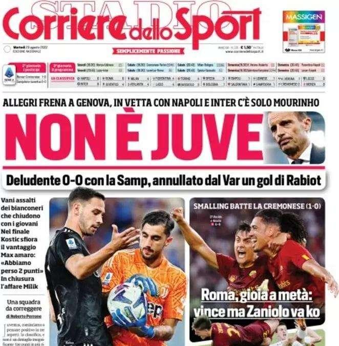 Il CorSport in apertura: "Il piano Akanji". Spiraglio per Marotta, Acerbi in stand-by
