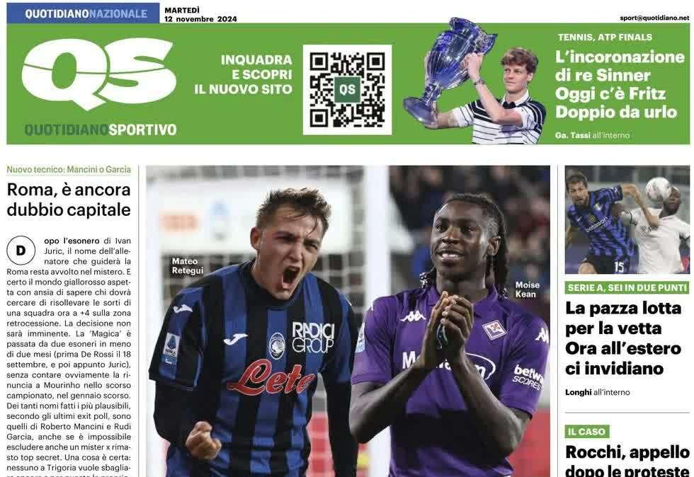 Sei squadre in due punti: la pazza lotta per la vetta. La prima pagina del QS 