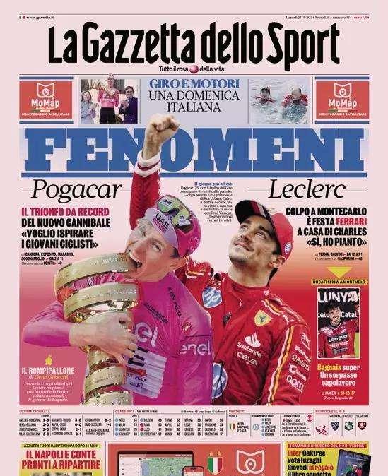 Oaktree si parte, le mosse: prima Inzaghi, poi il mercato. La prima pagina de La Gazzetta dello Sport