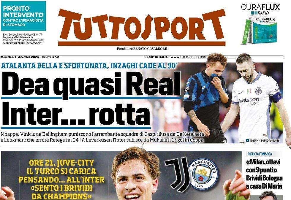 "Inter, Mukiele serve l'amaro": l'apertura di Tuttosport dopo la Champions