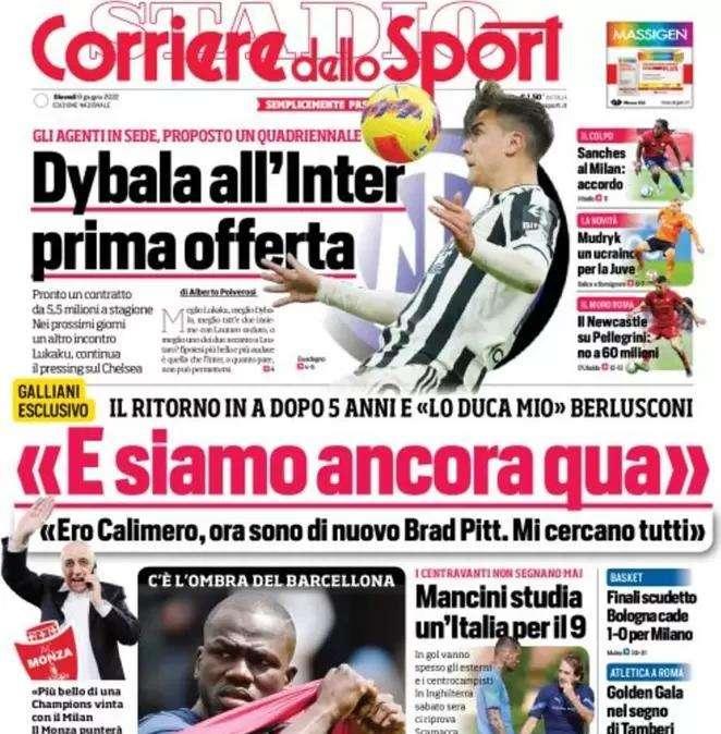 Rassegna stampa - Le prime pagine di giovedì 9 giugno
